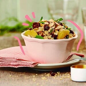 ensalada de quinoa y espinaca