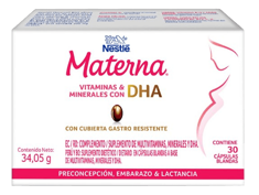 Materna Vitaminas & Minerales con DHA