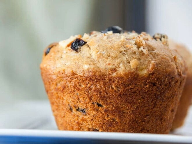 muffin de avena al microondas