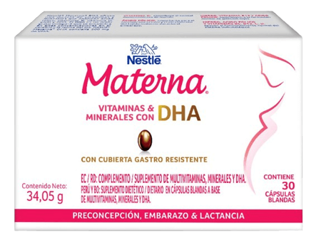 Materna Vitaminas & Minerales con DHA